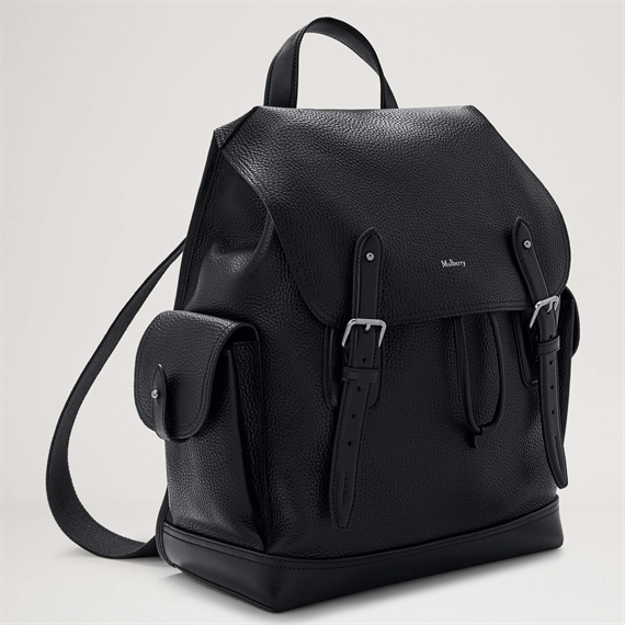 Mulberry Heritage Backpack Black Natural Grain